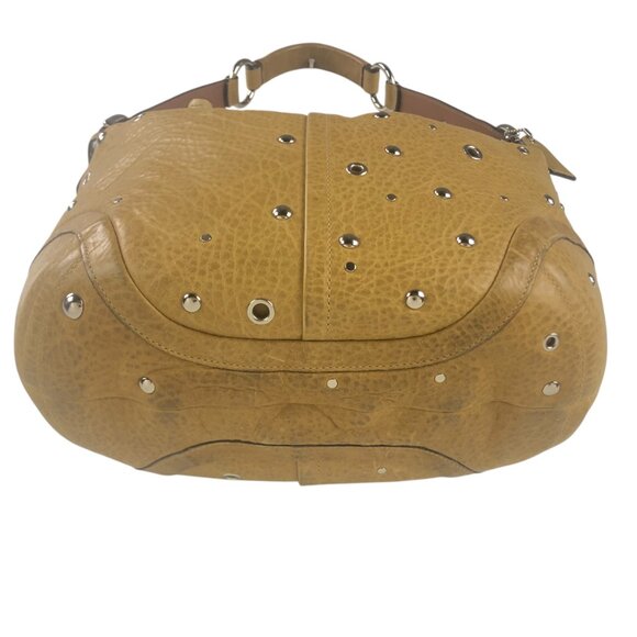 COACH Tan Studded Grommet Leather Soho Hobo Handbag F10932 - Picture 5 of 12